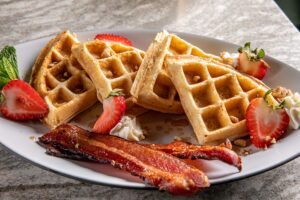 Easter brunch at Osso & Kristalla Houston with bunny pancakes